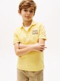 Yellow Logo Embroidery Polo Shirt  Boys