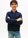 Blue Half-Zip Cable Knit Jumper  Boys