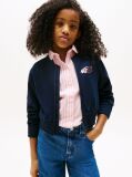 Blue Interlock Panel Zip Through  Girls