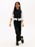 Black Sequin Wide Leg Drawstring Trousers  Girls