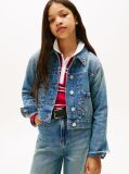 Blue Trucker Denim Flag Jacket  Girls