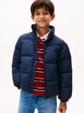 Blue Back Flag Logo Puffer Jacket  Kids Unisex