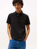Black Regular Fit Concealed Placket Polo Shirt  Men