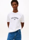 Άσπρο Hilfiger T-Shirt Με Flock Λογότυπο  Άνδρες