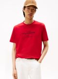 Red Graphic Logo Crew Neck T-Shirt  Men