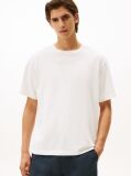 Beige Varsity Textured Crest Embroidery T-Shirt  Men