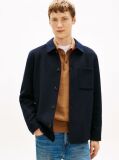 Blue Smart Casual Wool Blend Shirt Jacket  Men
