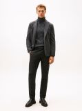 Grey Smart Casual Denton Brushed Check Straight Leg Chinos  Men