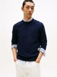 Blue Performance Tech Wool Crew Neck Jumper  Men