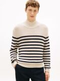 Multi Heritage Breton Stripe Relaxed Mock Neck Jumper  Men