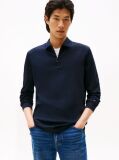 Blue Regular Fit Long Sleeve Polo Shirt  Men