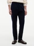 Blue Harlem Tapered Leg Linen Blend Chinos  Men