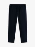Blue Harlem Tapered Leg Linen Blend Chinos  Men