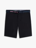 Black Denton Belted Twill Slim Bermuda Shorts  Men