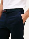 Blue Denton Belted Twill Slim Bermuda Shorts  Men