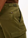 Green Twill Relaxed Cargo Bermuda Shorts  Men