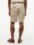 Beige Twill Relaxed Cargo Bermuda Shorts  Men