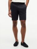 Blue Denton Print Slim 9.5" Inseam Chino Bermuda Shorts  Men
