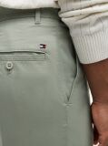Grey Denton Print Slim 9.5" Inseam Chino Bermuda Shorts  Men