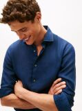 Μπλε Smart Casual Λινό Πουκάμισο Σε Slim Γραμμή  Άνδρες