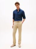 Μπλε Smart Casual Λινό Πουκάμισο Σε Slim Γραμμή  Άνδρες