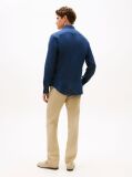 Μπλε Smart Casual Λινό Πουκάμισο Σε Slim Γραμμή  Άνδρες
