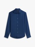 Μπλε Smart Casual Λινό Πουκάμισο Σε Slim Γραμμή  Άνδρες