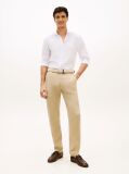 Άσπρο Smart Casual Λινό Πουκάμισο Σε Slim Γραμμή  Άνδρες