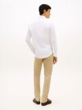 Άσπρο Smart Casual Λινό Πουκάμισο Σε Slim Γραμμή  Άνδρες