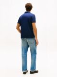 Blue Regular Fit Interlock Knit Polo Shirt  Men