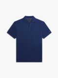 Blue Regular Fit Interlock Knit Polo Shirt  Men