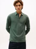 Green Performance Zip Polo Shirt  Men