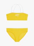 Yellow Logo Bralette Bikini Set  Girls