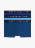 Blue 3-Pack TH Original Logo Waistband Trunks  Men