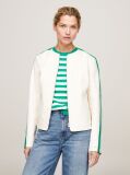 Multi Leather Back Logo Slim Bomber Jacket  Women