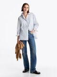 Blue High Rise Relaxed Bootcut Jeans  Women