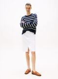 White White Denim Midi Skirt  Women