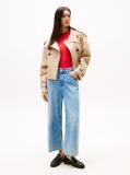 Blue High Rise Wide Leg Cropped Jeans  Women