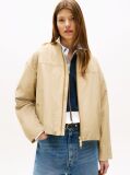 Beige Water Repellent Bomber Jacket  Women