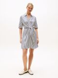 Multi Twill Short Sleeve Knot Short Dress  Women