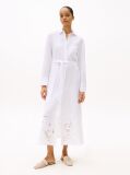 White Broderie Anglaise Maxi Shirt Dress  Women