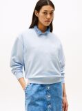 Blue Contrast Hilfiger Flag Embroidery Sweatshirt  Women