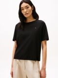 Μαύρο Άνετο T-Shirt Με Λογότυπο  Γυναίκες