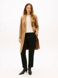 Brown Single Breasted Coat With Cashmere  Women