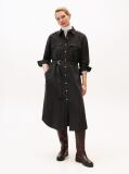 Black Relaxed Midi Belted Utility Dress  Women