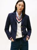 Blue TH Crest Embroidery Slim Fit Blazer  Women