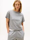 Grey Logo Appliqué Relaxed T-Shirt  Women