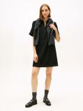 Black Half-Zip Relaxed Shift Dress  Women
