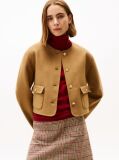 Khaki Double-Faced Wool Blend Jacket  Women