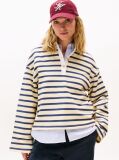 Multi Gold-Tone Button Relaxed Rugby Sweatshirt  Women